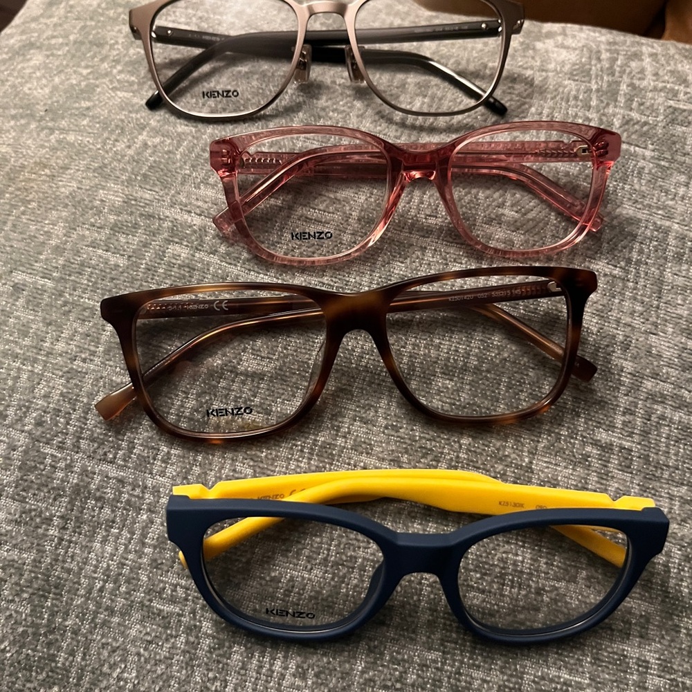 Kenzo Eyewear Collection - Gray, Pink, Brown, Blue, Yellow